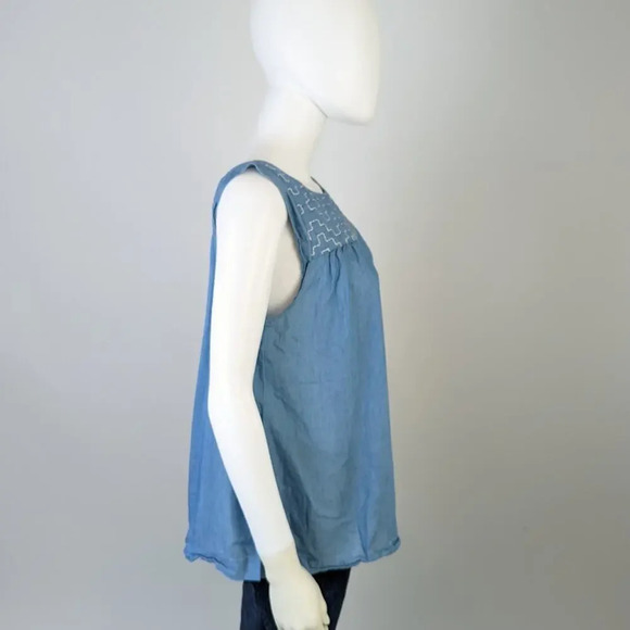 Loft Embroidered Peasant Blouse S - Picture 5 of 6